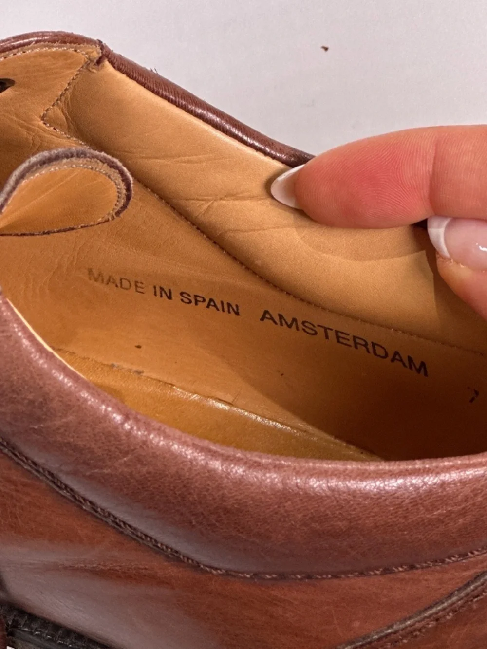 Mezlan Brown Leather Moc Toe Oxford Lace Up Vibram Sole Mens 7 M